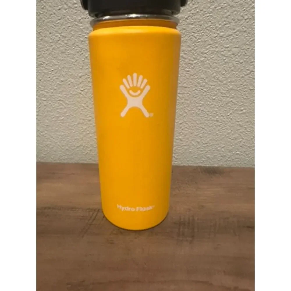 Hydro Flask 18oz Yellow with Wide Fex Cap Water Bottle